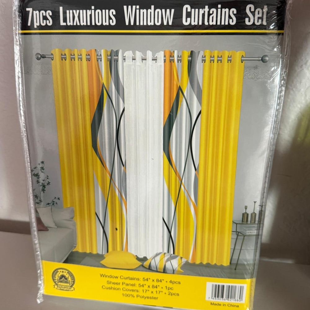Elysian Elegance 7-Piece Curtain Set