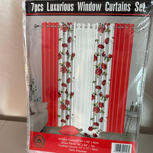 Elysian Elegance 7-Piece Curtain Set